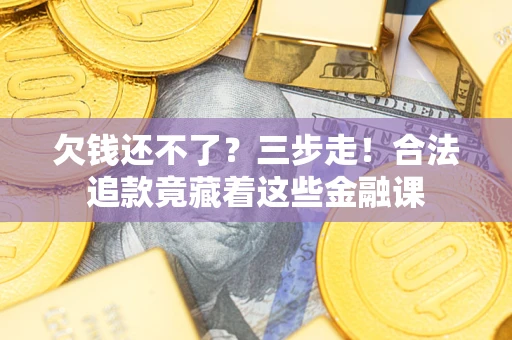 武汉欠钱还不了？三步走！合法追款竟藏着这些金融课